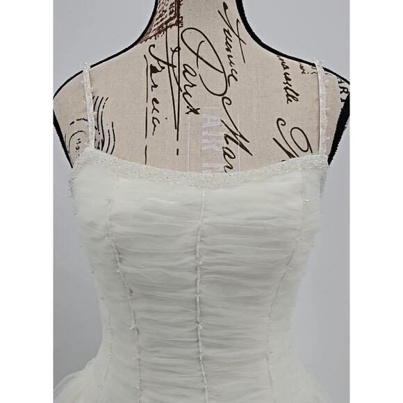 Cache Vintage Beaded Fairy Whimsical Prom Wedding dress Ivory Size 4 ren Faire - Picture 4 of 16